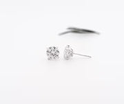 Natural Salt And Pepper Diamond Stud Earrings - Minimal Carbon