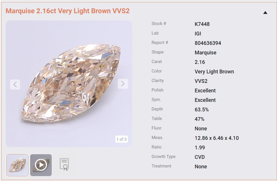 Champagne Lab Diamond