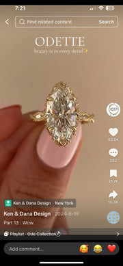 marquise shape ring