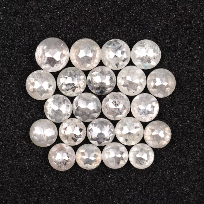 White Loose Round Rose Cut Natural Earth Mined Diamond