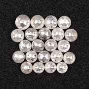 White Loose Round Rose Cut Natural Earth Mined Diamond
