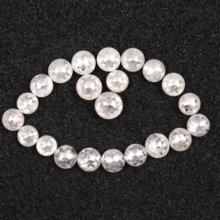 White Loose Round Rose Cut Natural Earth Mined Diamond
