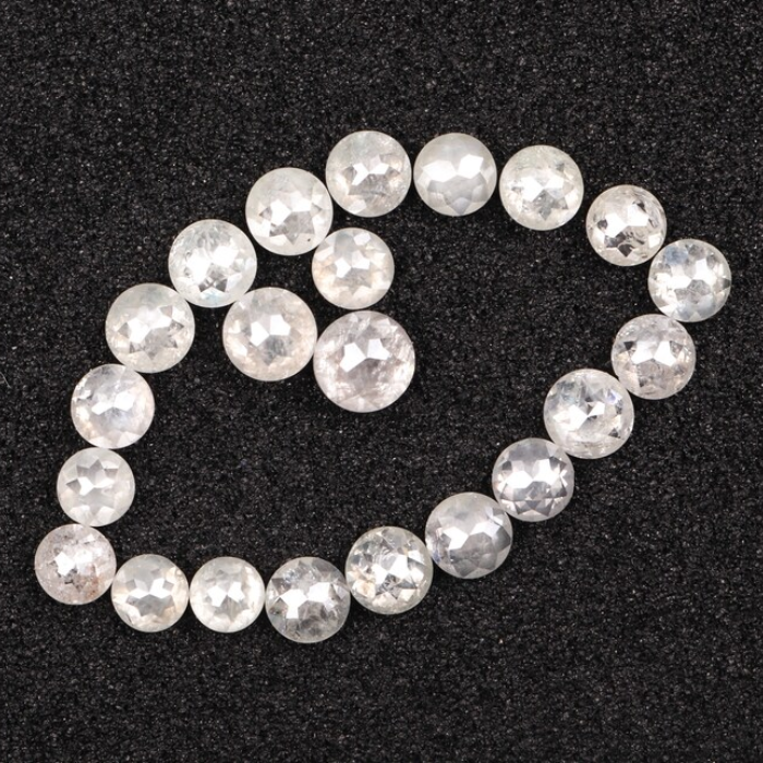 White Loose Round Rose Cut Natural Earth Mined Diamond