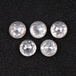 White Loose Round Rose Cut Natural Earth Mined Diamond - Minimal Carbon