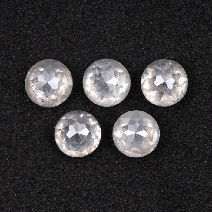 White Loose Round Rose Cut Natural Earth Mined Diamond - Minimal Carbon
