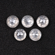 White Loose Round Rose Cut Natural Earth Mined Diamond - Minimal Carbon