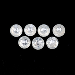 White Natural Round Rose Cut Earth Mined Diamond