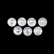 White Natural Round Rose Cut Earth Mined Diamond