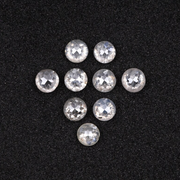White Natural Round Rose Cut Earth Mined Diamond - Minimal Carbon