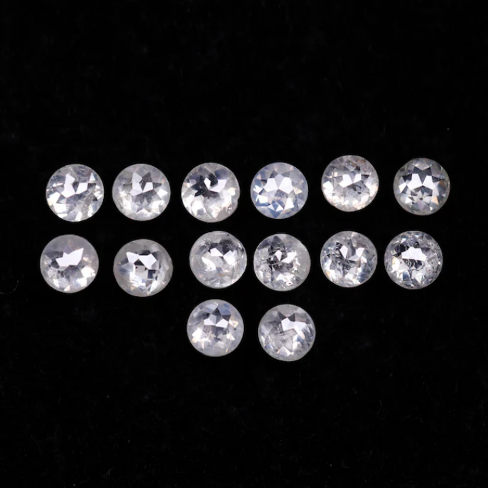 White Round Rose Cut Loose Natural Earth Mined Diamond