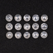 White Round Rose Cut Loose Natural Earth Mined Diamond - Minimal Carbon