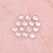 White Round Rose Cut Loose Natural Earth Mined Diamond