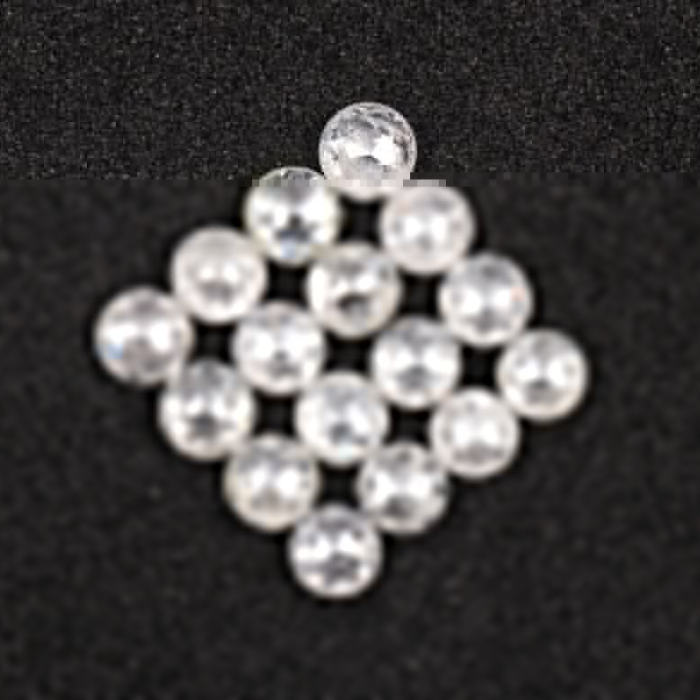 White Round Rose Cut Loose Natural Earth Mined Diamond - Minimal Carbon