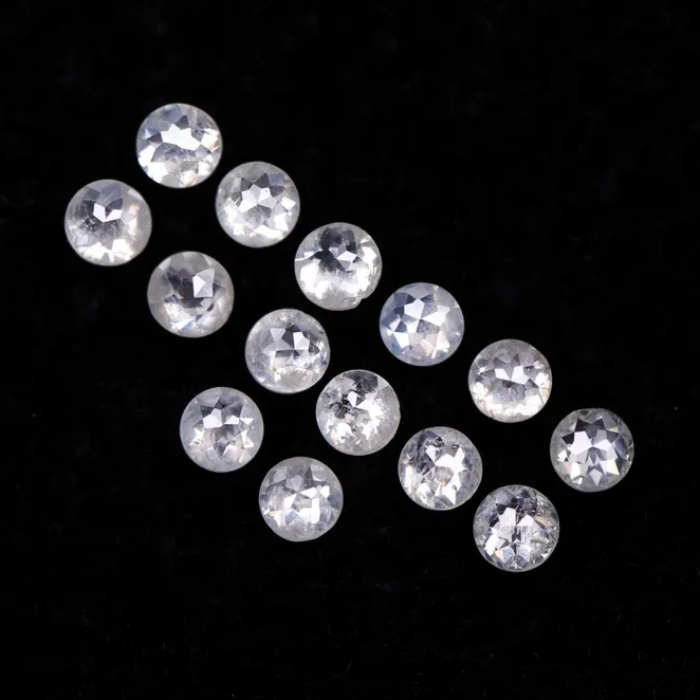 White Round Rose Cut Loose Natural Earth Mined Diamond