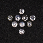 White Round Rose Cut Natural Earth Mined Diamond - Minimal Carbon