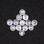 White Round Rose Cut Natural Earth Mined Diamond