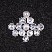 White Round Rose Cut Natural Earth Mined Diamond