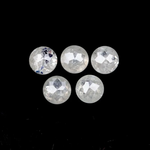 White Round Rose Cut Natural Earth Mined Diamond