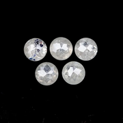 White Round Rose Cut Natural Earth Mined Diamond