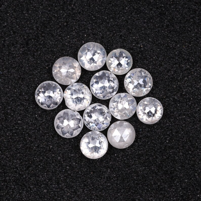 White Round Rose Cut Natural Earth Mined Diamond