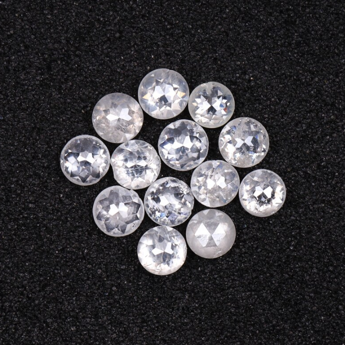 White Round Rose Cut Natural Earth Mined Diamond