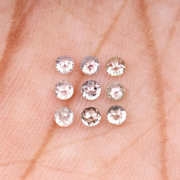 White Round Rose Cut Natural Earth Mined Diamond - Minimal Carbon