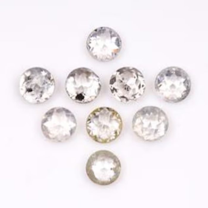 White Round Rose Cut Natural Earth Mined Diamond - Minimal Carbon