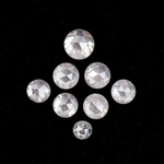 White Round Rose Cut Natural Loose Earth Mined Diamond