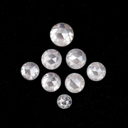 White Round Rose Cut Natural Loose Earth Mined Diamond