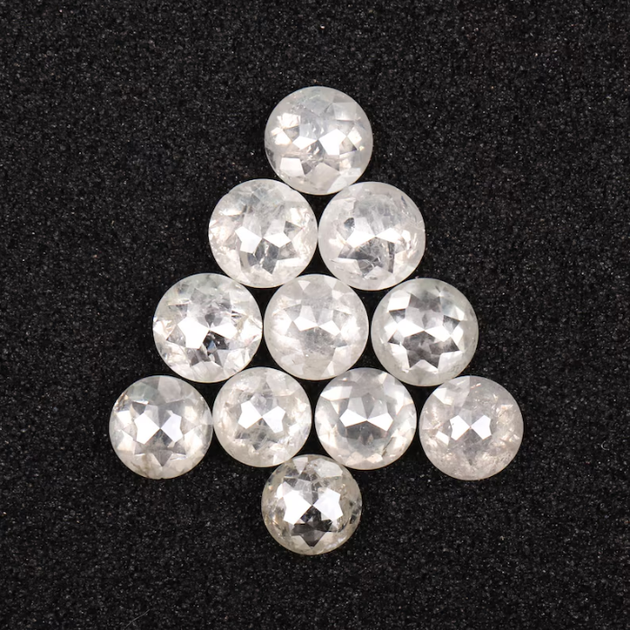 White Round Rose Cut Natural Loose Earth Mined Diamond