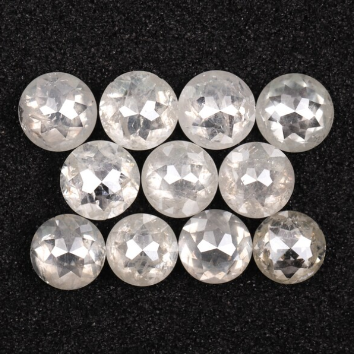 White Round Rose Cut Natural Loose Earth Mined Diamond