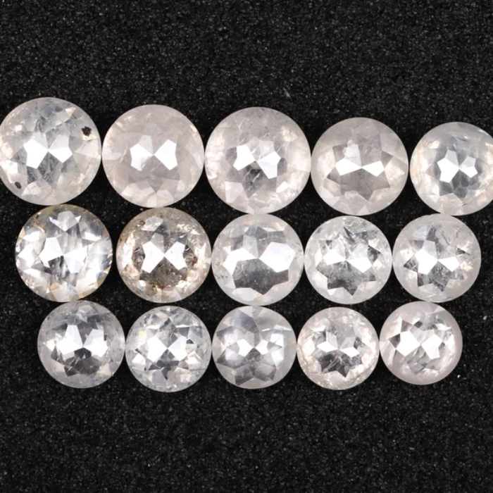 White Round Rose Cut Natural Loose Earth Mined Diamond
