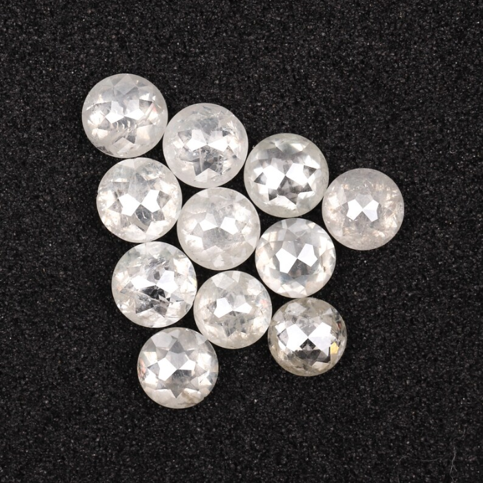 White Round Rose Cut Natural Loose Earth Mined Diamond