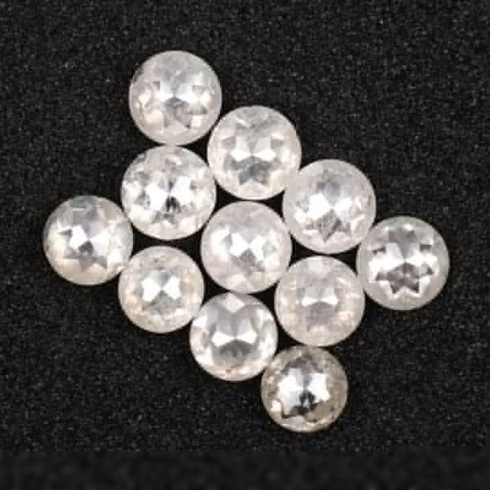 White Round Rose Cut Natural Loose Earth Mined Diamond