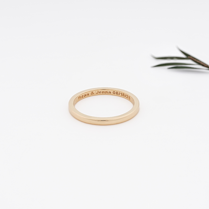 Yellow Gold Stacking Men_s Wedding Band