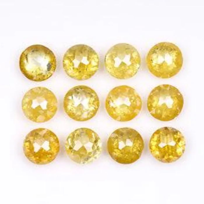 Yellow Natural Loose Round Rose Cut Diamond - Minimal Carbon
