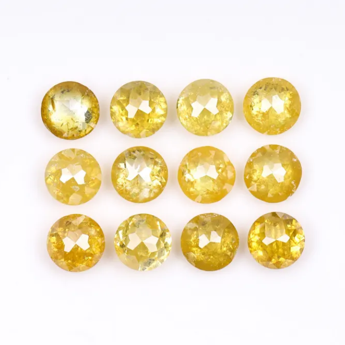 Yellow Natural Loose Round Rose Cut Diamond - Minimal Carbon