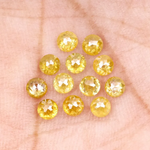 Yellow Natural Loose Round Rose Cut Diamond - Minimal Carbon