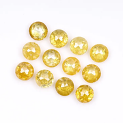 Yellow Natural Loose Round Rose Cut Diamond - Minimal Carbon