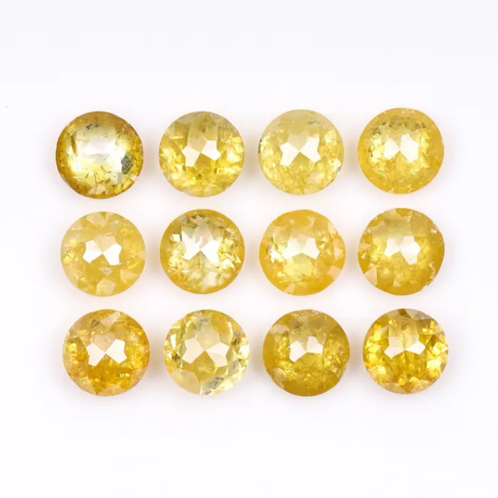 Yellow Natural Loose Round Rose Cut Diamond - Minimal Carbon
