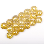 Yellow Natural Round Rose Cut Earth Mined Diamond