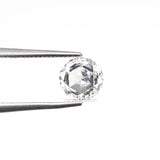 0.60 CT, 5.0 MM | Natural Clear Diamond | Round Rose Cut Diamond - Minimal Carbon