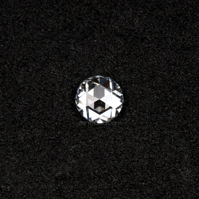 0.60 CT, 5.0 MM | Natural Clear Diamond | Round Rose Cut Diamond - Minimal Carbon