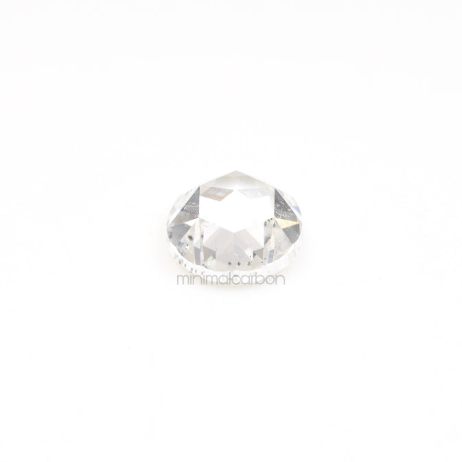 0.60 CT, 5.0 MM | Natural Clear Diamond | Round Rose Cut Diamond - Minimal Carbon