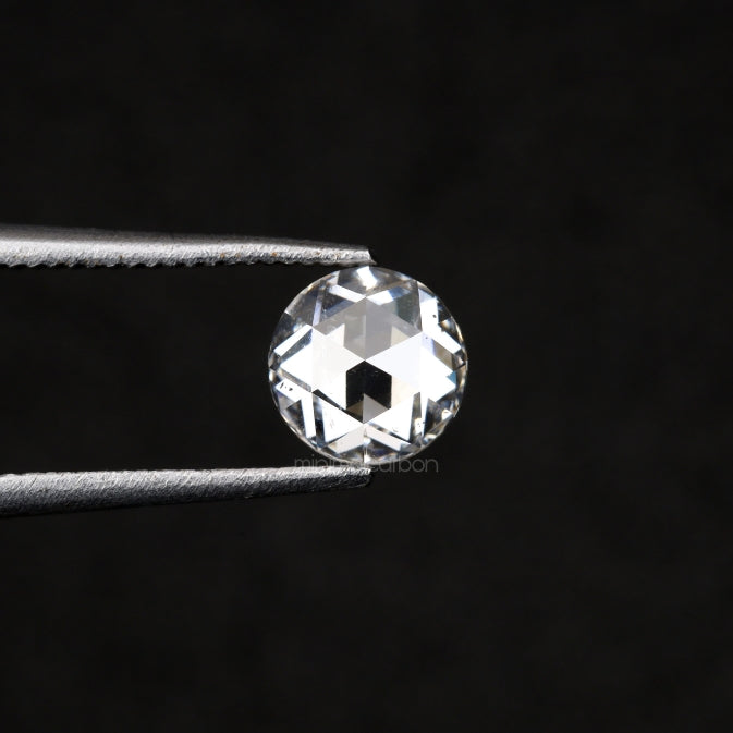 0.60 CT, 5.0 MM | Natural Clear Diamond | Round Rose Cut Diamond