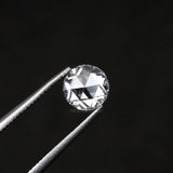 0.60 CT, 5.0 MM | Natural Clear Diamond | Round Rose Cut Diamond - Minimal Carbon