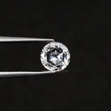 0.60 CT, 5.0 MM | Natural Clear Diamond | Round Rose Cut Diamond - Minimal Carbon