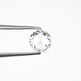 0.60 CT, 5.0 MM | Natural Clear Diamond | Round Rose Cut Diamond - Minimal Carbon
