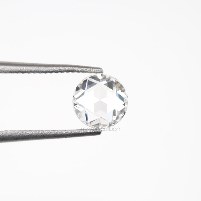 0.60 CT, 5.0 MM | Natural Clear Diamond | Round Rose Cut Diamond - Minimal Carbon