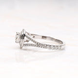Double Halo Cushion Cut Diamond Engagement Ring